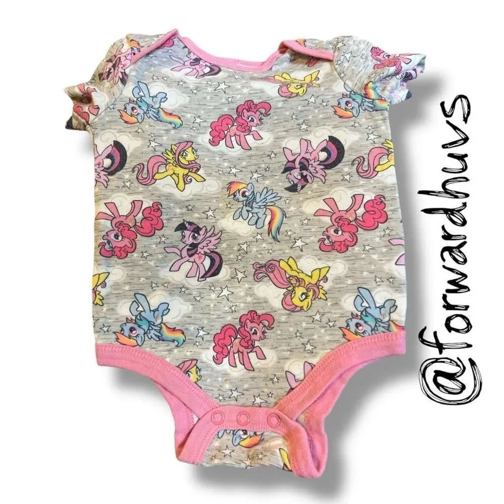 Bundle Sale 3 for $15 | My Little Pony Baby Girls One Piece Snap Bodysuit – 3/6